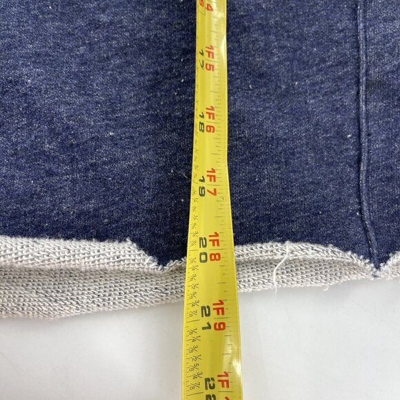 H&M Basic Mens Blue Drawstring Raw Hem Shorts Cotton Blend Medium - Picture 5 of 11